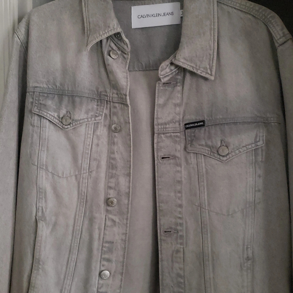 Calvin Klein Gray Lightweight Shirt Jacket